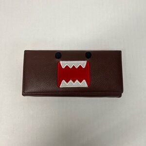 Brown Domo Leather Wallet with Red Graphic